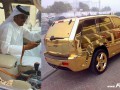 gold car
